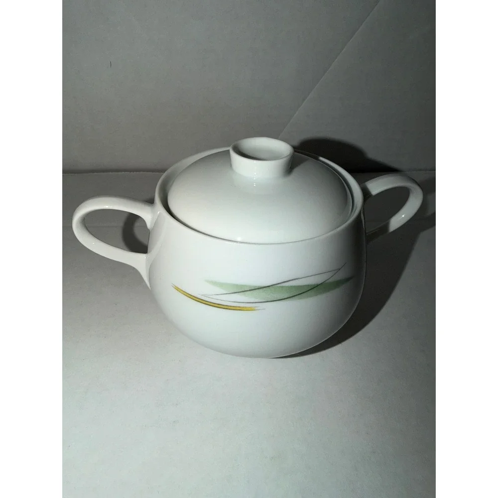 Vintage Rosenthal continental sugar bowl with lid Silvana pattern Germany MCM